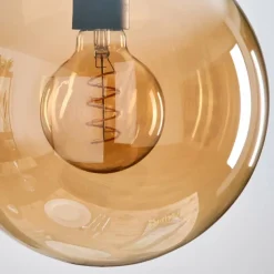 hofstein Gastor Suspension, Boule lumineuse Ambre, 3 lumières