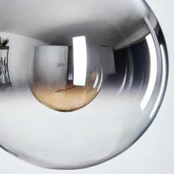 hofstein Gastor Suspension, Boule lumineuse Chrome, Clair, Fumé, 3 lumières