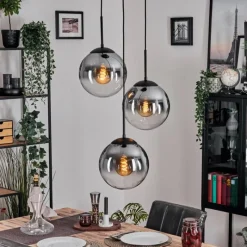 hofstein Gastor Suspension, Boule lumineuse Clair, Fumé, 3 lumières