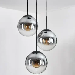 hofstein Gastor Suspension, Boule lumineuse Clair, Fumé, 3 lumières