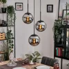 hofstein Gastor Suspension, Boule lumineuse Chrome, Fumé, 3 lumières