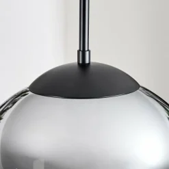 hofstein Gastor Suspension, Boule lumineuse 30 cm Fumé, 3 lumières