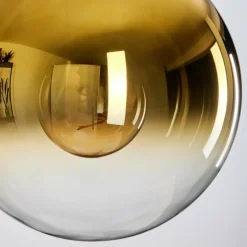 hofstein Gastor Suspension, Boule lumineuse 30 cm Or, Clair, 3 lumières