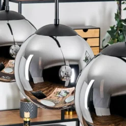 hofstein Gastor Suspension, Boule lumineuse Noir, 3 lumières