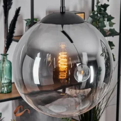 hofstein Gastor Suspension, Boule lumineuse Noir, 2 lumières