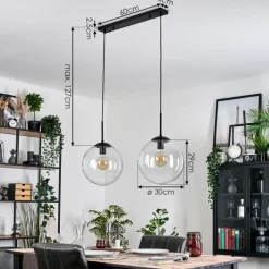 hofstein Gastor Suspension, Boule lumineuse, Suspension Clair, 2 lumières