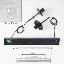 hofstein Gastor Suspension, Boule lumineuse, Suspension Clair, 2 lumières