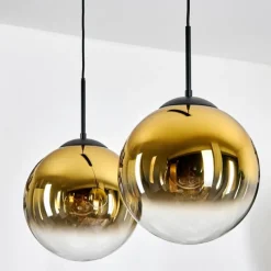 hofstein Gastor Suspension, Boule lumineuse, Suspension Or, Clair, 2 lumières