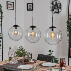 hofstein Gastor Suspension, Boule lumineuse, Suspension Clair, 3 lumières