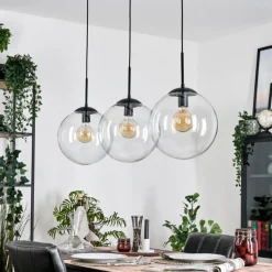 hofstein Gastor Suspension, Boule lumineuse, Suspension Clair, 3 lumières