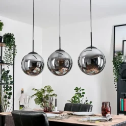 hofstein Gastor Suspension, Boule lumineuse, Suspension Fumé, 3 lumières