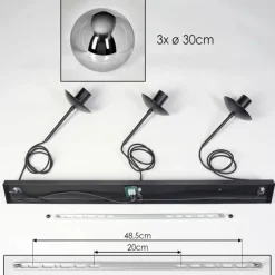 hofstein Gastor Suspension, Boule lumineuse, Suspension Fumé, 3 lumières