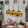 hofstein Gastor Suspension, Boule lumineuse, Suspension Or, Clair, 3 lumières