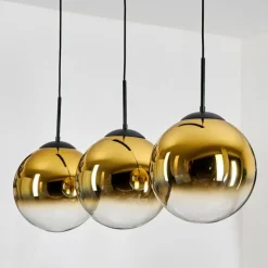 hofstein Gastor Suspension, Boule lumineuse, Suspension Or, Clair, 3 lumières