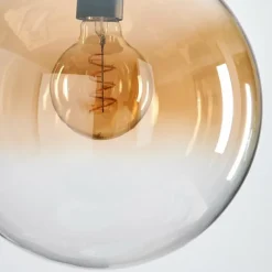 hofstein Gastor Suspension, Boule lumineuse, Suspension Ambre, Clair, 1 lumière