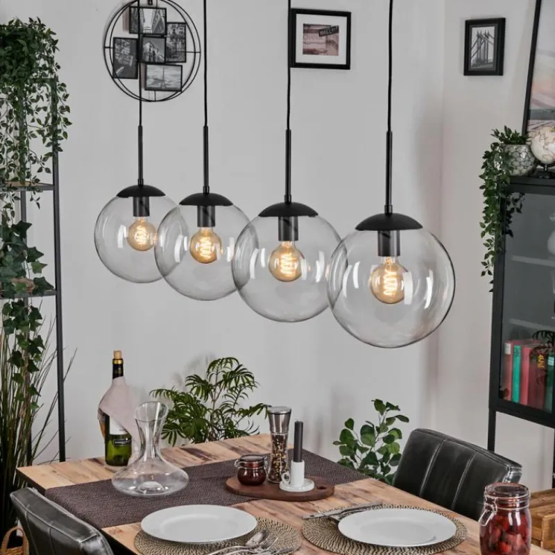 hofstein Gastor Suspension, Boule lumineuse, Suspension Clair, 4 lumières