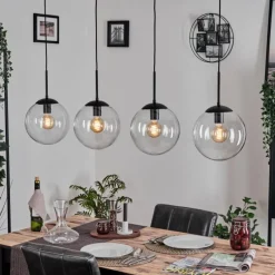 hofstein Gastor Suspension, Boule lumineuse, Suspension Clair, 4 lumières