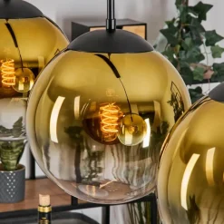 hofstein Gastor Suspension, Boule lumineuse, Suspension Or, Clair, 4 lumières