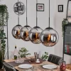 hofstein Gastor Suspension, Boule lumineuse, Suspension Chrome, Fumé, 4 lumières