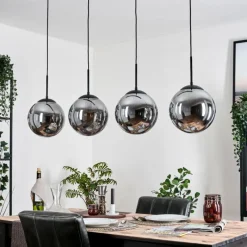 hofstein Gastor Suspension, Boule lumineuse, Suspension Fumé, 4 lumières