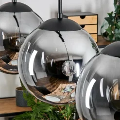 hofstein Gastor Suspension, Boule lumineuse, Suspension Fumé, 4 lumières