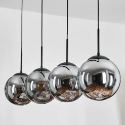 hofstein Gastor Suspension, Boule lumineuse, Suspension Fumé, 4 lumières