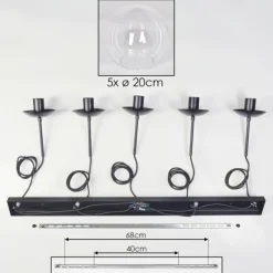 hofstein Gastor Suspension, Boule lumineuse, Suspension Clair, 5 lumières