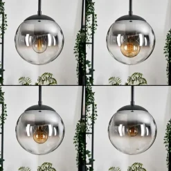 hofstein Gastor Suspension, Boule lumineuse, Suspension Clair, Fumé, 5 lumières