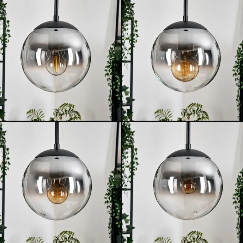 hofstein Gastor Suspension, Boule lumineuse, Suspension Clair, Fumé, 5 lumières