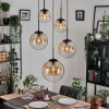 hofstein Gastor Suspension, Boule lumineuse, Suspension Ambre, Clair, 5 lumières