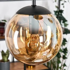hofstein Gastor Suspension, Boule lumineuse, Suspension Ambre, 5 lumières