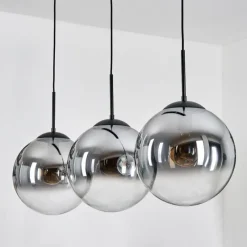 hofstein Gastor Suspension, Boule lumineuse, Suspension Clair, Fumé, 3 lumières