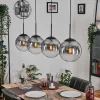 hofstein Gastor Suspension, Boule lumineuse, Suspension Clair, Fumé, 4 lumières