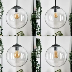 hofstein Gastor Suspension, Boule lumineuse, Suspension Clair, 4 lumières