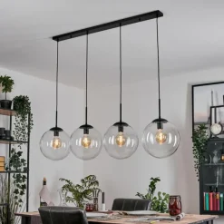 hofstein Gastor Suspension, Boule lumineuse, Suspension Clair, 4 lumières