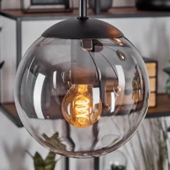 hofstein Gastor Suspension, Boule lumineuse, Suspension Clair, Fumé, 5 lumières