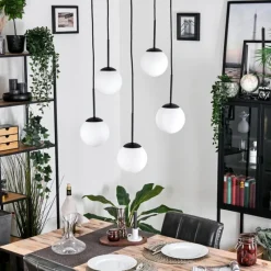 hofstein Gastor Suspension, Boule lumineuse, Suspension Blanc, 5 lumières