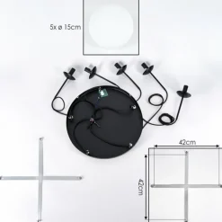 hofstein Gastor Suspension, Boule lumineuse, Suspension Blanc, 5 lumières