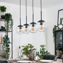 hofstein Gastor Suspension, Boule lumineuse, Suspension Clair, 4 lumières