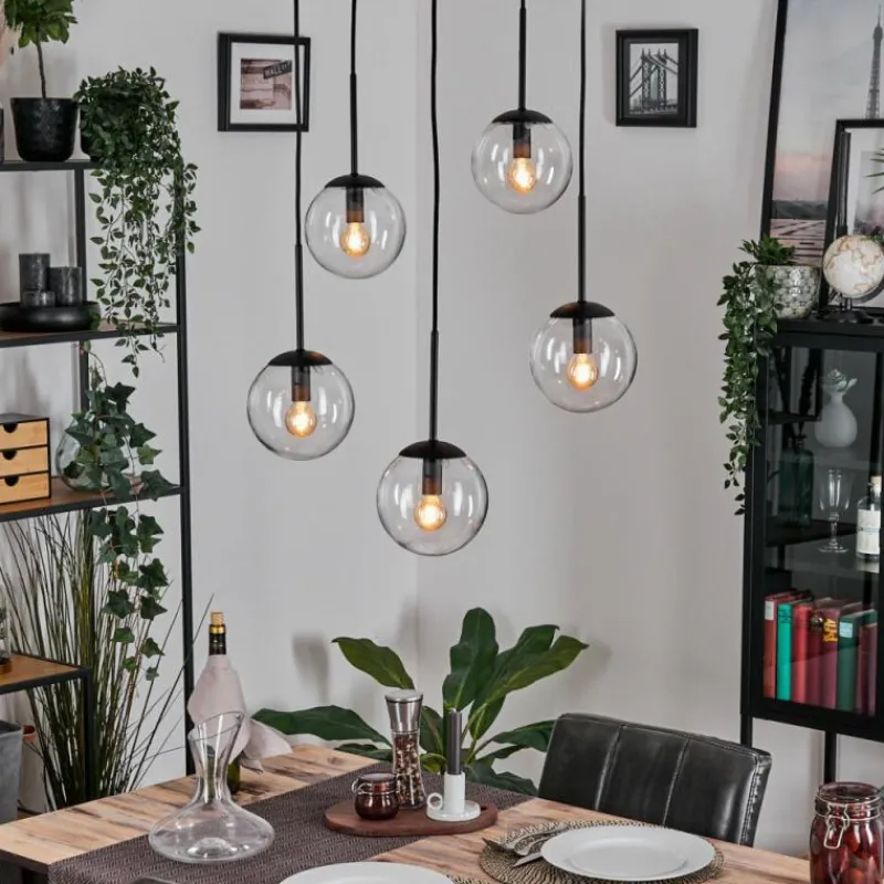 hofstein Gastor Suspension, Boule lumineuse, Suspension Clair, 5 lumières