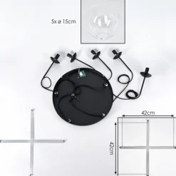 hofstein Gastor Suspension, Boule lumineuse, Suspension Clair, 5 lumières