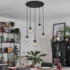 hofstein Gastor Suspension, Boule lumineuse, Suspension Clair, 5 lumières