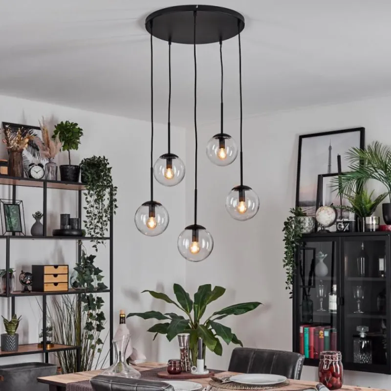 hofstein Gastor Suspension, Boule lumineuse, Suspension Clair, 5 lumières
