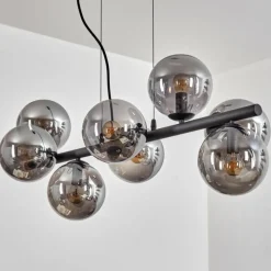hofstein Gastor Suspension, Boule lumineuse, Suspension Fumé, 8 lumières