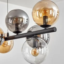hofstein Gastor Suspension, Boule lumineuse, Suspension Ambre, Clair, Fumé, 10 lumières
