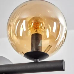 hofstein Gastor Suspension, Boule lumineuse, Suspension Ambre, Clair, Fumé, 10 lumières