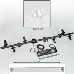 hofstein Gastor Suspension, Boule lumineuse, Suspension Clair, 10 lumières