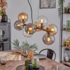 hofstein Gastor Suspension, Boule lumineuse, Suspension Ambre, Clair, Fumé, 8 lumières