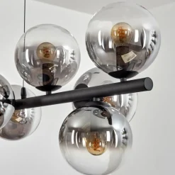 hofstein Gastor Suspension, Boule lumineuse, Suspension Clair, Fumé, 10 lumières