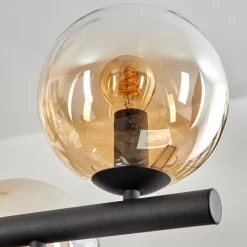 hofstein Gastor Suspension, Boule lumineuse, Suspension Ambre, Clair, 10 lumières